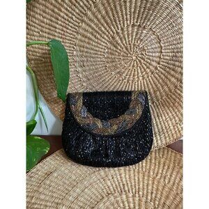 Rue de Calais vintage black clutch